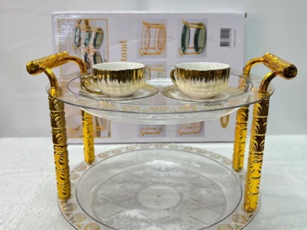 Luxury Round Shape 2 Tiered Serving