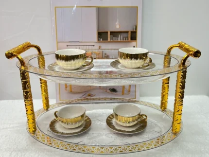 Luxury Elegant 2 Tiered Oval Shape