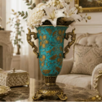 Luxury Turquoise Porcelain Vase