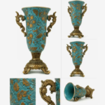 Luxury Turquoise Porcelain Vase