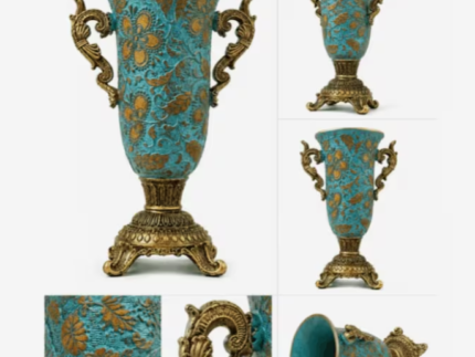 Luxury Turquoise Porcelain Vase
