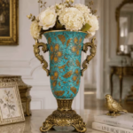 Luxury Turquoise Porcelain Vase