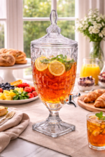 glass juice dispenser with faucet
