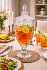 glass juice dispenser with faucet