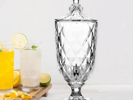 glass juice dispenser with faucet
