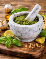 marble mortar and pestle