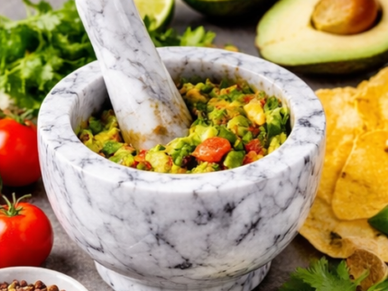 marble mortar and pestle