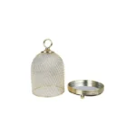 Metal Glass Candle Holder Set