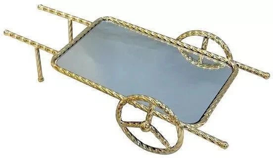 s-l960 (2) Gold Cart Plate Dish