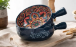 Ceramic Soup Bowl with Handle