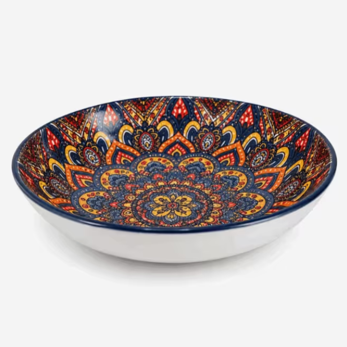 2 Luxury Mandala Ceramic Plates