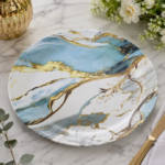 Luxury Blue & Gold Serving Plates