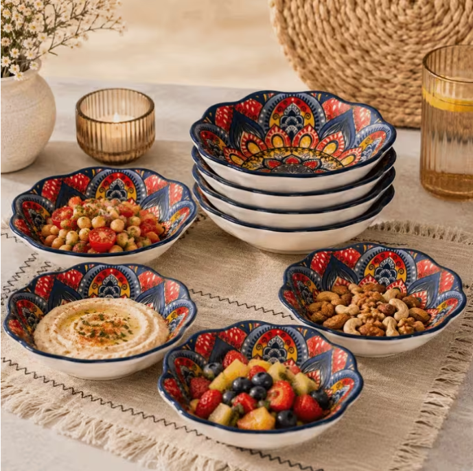 3 Luxury Mandala Serving Bowls