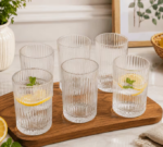 Ribbed Glass Tumblers