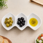 Triple Compartment Serving Dishes