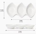 Triple Compartment Serving Dishes
