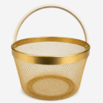Gold Metal Mesh Basket