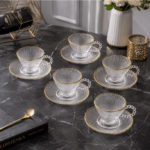 Glass Tea Cup & Saucer
