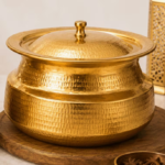 Gold Hammered Serving Pot