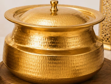 Gold Hammered Serving Pot