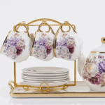 Ceramic Floral Tea Set