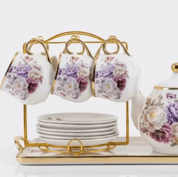 1 Ceramic Floral Tea Set
