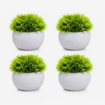 4PCS Artificial Grass Pots