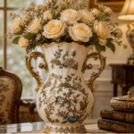 Ornate Floral Porcelain Vase