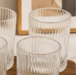 Ribbed Glass Tumblers