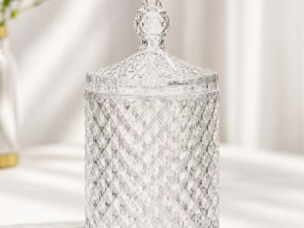 Acrylic Diamond Cut Storage Jar