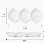 Triple Compartment Serving Dishes
