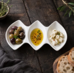 Triple Compartment Serving Dishes