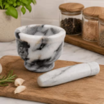 Marble Mortar and Pestle Set