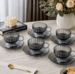 Glass Tea Cup & Saucer