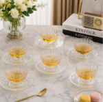 Glass Tea Cup & Saucer