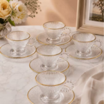 Glass Tea Cup & Saucer