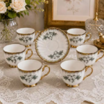 Floral Ceramic Tea Cup & Saucer