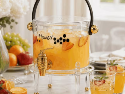 Clear Glass Drink Dispenser