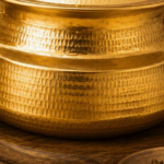 Gold Hammered Serving Pots