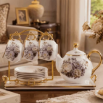 Ceramic Floral Tea Set