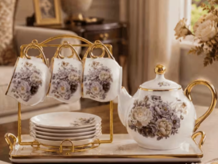 Ceramic Floral Tea Set