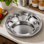Stainless Steel Divided Dinner Tray Set