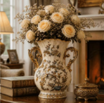 Ornate Floral Porcelain Vase