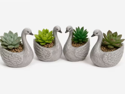 Decorative Swan Flower Pots