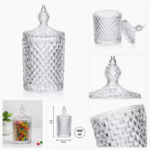 Acrylic Diamond Cut Storage Jar