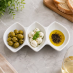 Triple Compartment Serving Dishes