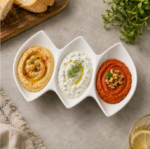 Triple Compartment Serving Dishes