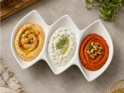 Triple Compartment Serving Dishes