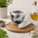 Marble Mortar and Pestle Set
