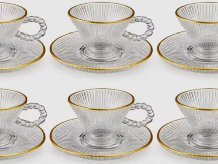 Glass Tea Cup & Saucer